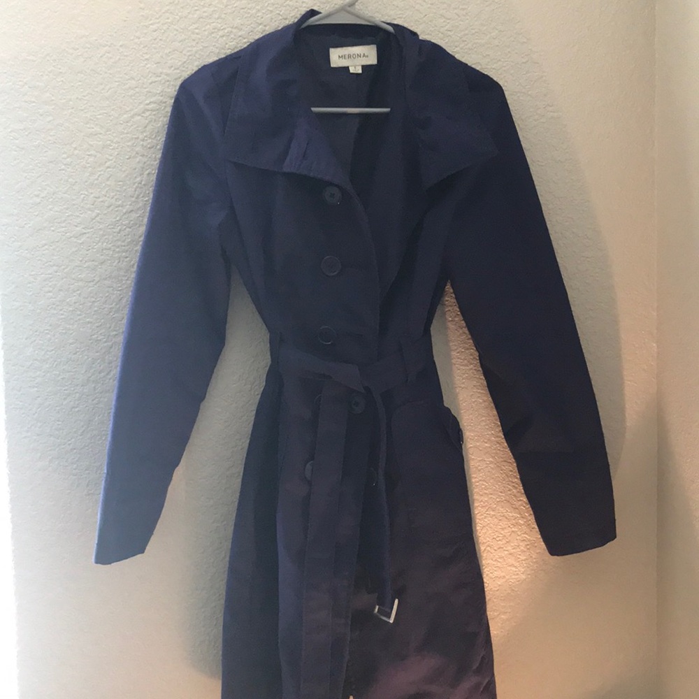 Purple trench coat